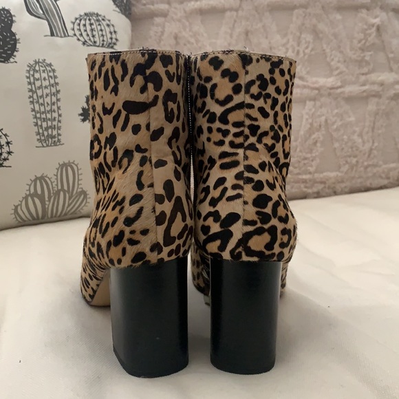 Halogen genuine fur calf hair animal print boots - Picture 4 of 13